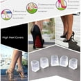 thumbnail image 2 of High Heel Protectors (Clear, Classic),Heel Stoppers Antislip Silicone, 2 of 9
