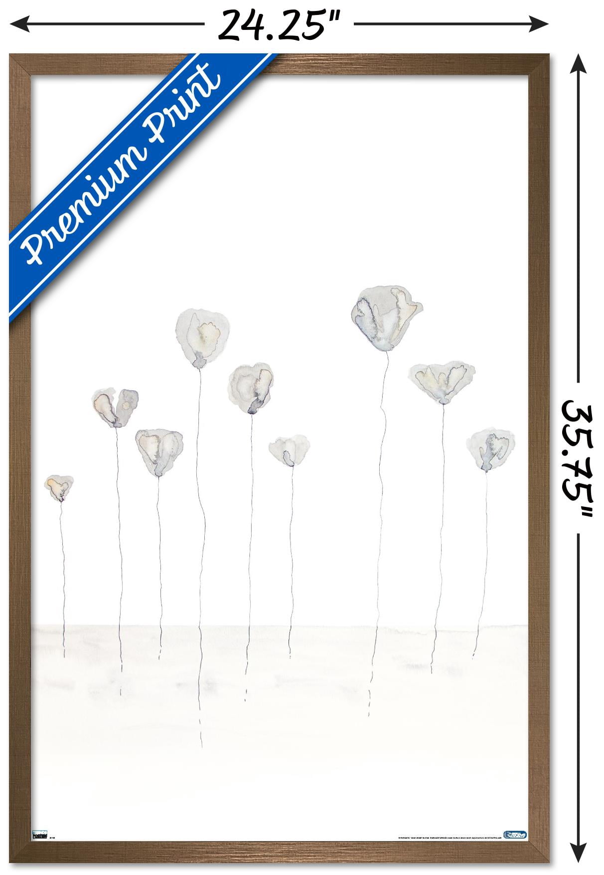 Reinders - Flowers Wall Poster, 22.375" x 34", Framed