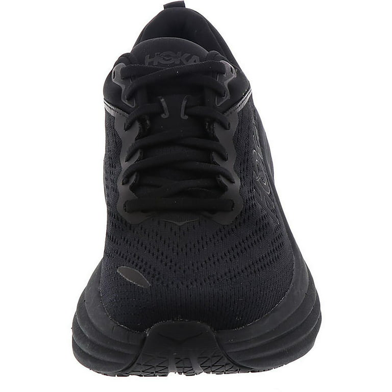 Hoka Bondi 8 Women's (Wide) Everyday Runing Shoe - Black / Black - Size 10