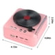 thumbnail image 3 of Altavoz Bluetooth, reproductor de discos de audio Bluetooth, sonido Bluetooth inalámbrico, retro creativo, mini altavoz portátil con inserción de tarjeta, subwoofer pequeño, regalo de audio Bluetooth, 3 of 7