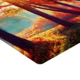 thumbnail image 2 of Ambesonne Tree Fitted Sheet 2 Pcs Set, Foggy Autumnal Park Scenic, Queen, Orange Yellow Teal, 2 of 3