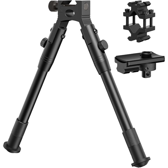 SharpOptics 3-in-1 Bipod Clamp-on Bipod Adjustable Height from 8.5 to 10 Inches