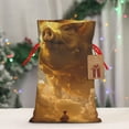 thumbnail image 5 of Pofeuu Golden Pig Cloud Fantasy Print Burlap Bags with Drawstrings Drawstring Gift Bags Pouch Bag for Thankgiving Birthday Party Gift Wrapping Treats and Party Favors-Medium, 5 of 9