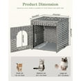 thumbnail image 6 of Litter Enclosure with  Litter Mat and Rattan  House, Supports Two Litter Boxes,  for  Room or  (Gray), 6 of 7