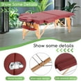 thumbnail image 2 of YRLLENSDAN Foldable Massage Table with Bed Cover,Bolsters and Side Storage Bag,Portable Massage Bed for Physical Therapy Waxing Reiki Spa Lash Tattoo Facial Beauty,Red, 2 of 7