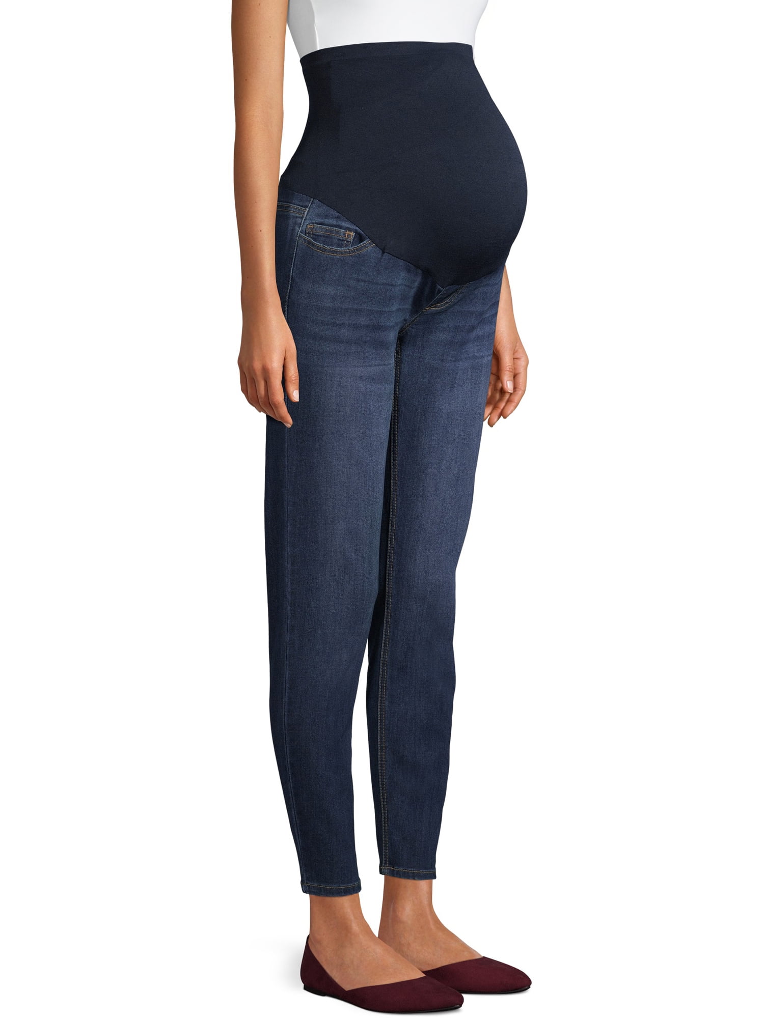 Time and Tru Maternity Time and Tru Straight Jeans with Full Panel
