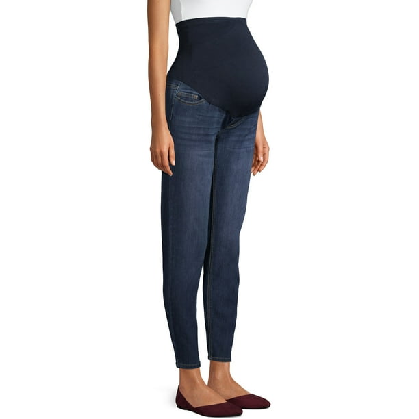 Time and Tru Maternity Time and Tru Straight Jeans with Full Panel