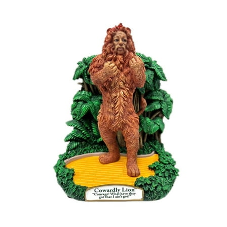 The Bradford Exchange THE WIZARD OF OZ Illuminated Musical Sculpture Collection Issue #5 COWARDLY LION Courage! What have they got that I an't got? 7.5-Inches