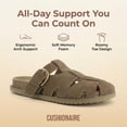 thumbnail image 3 of Cushionaire Benson Fisherman Sandals for Women – Suede Slip On Closed Toe Womens Clogs with Memory Foam Cork Footbed and Arch Support, 3 of 21