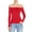 Red - red, variant on Elizabeth and James Womens Raylen Off the Shoulder Blouse, Red, Medium