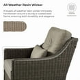 thumbnail image 6 of CHITA Outdoor Gray Wicker Swivel Glider Chair and Ottoman with Cushion, Brownish Gray, 6 of 13
