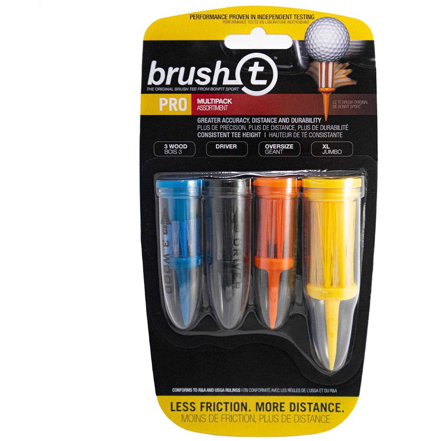 Pro Combo 4 Pack, Premium Plastic Golf Tees | 3 Wood, Driver, Oversize, XLT