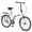 White, variant on Meghna 24 inch Folding Bike Single Speed V Brake City Commuter Bicycle with Mudguard for Men Women Daily Commuting Black