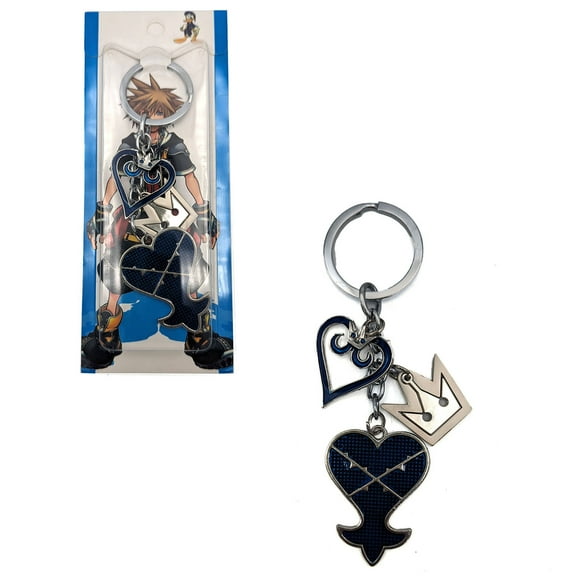 Heart Heartless Crown Symbol - Kingdom Hearts 1" Keychain 4 pc. Pendant