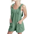 thumbnail image 2 of Summer Savings Clearance 2025! THDHVS Girls Romper,Rompers for Girls,Kids Summer Strap Short Adjustable Shoulder Strap Jumpsuit Sleeveless Loose Overalls Cute Rompers Green 11-12 Years, 2 of 6