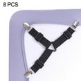 thumbnail image 1 of Fixations de Draps de Lit, 8 PCS Réglables Triangle Bretelles Élastiques Poignée Sangles Clip pour les Draps de Lit, Housses de Matelas, Coussin de Canapé, 1 of 10