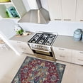 thumbnail image 3 of Ottomanson Non-Slip Area Rug for Living Room 3'3" x 5' Durable Low Profile Carpet, Red/Blue Oriental, 3 of 8