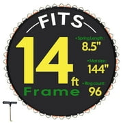 Yescom Trampoline Replacement Mat W/96V-Ring for 14FT Trampoline Frame 8.5" Spring, UV Resistant