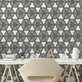 thumbnail image 3 of Ambesonne Black and White Peel & Stick Wallpaper for Home, Geometric Shape, 13"x36", Black and White, 3 of 6