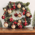 thumbnail image 3 of Ornaments, 24Pcs 2-1/2 Inches Red Black Check Stitching Burlap, 3 of 5
