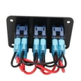thumbnail image 4 of Panel de Interruptor de Palanca de Casas Rodantes, 3 Pandillas Barco Marino Panel de Interruptor Azul Luz Led -13 A 149 ℉ Negro Oxidado 20a 30a Con Hebillas de PC para Utv, 4 of 7