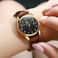 thumbnail image 5 of OLEVS Classic Leather Watches for Women, Business Dress Roman Arabic Numerals Ladies Watches, Waterproof Analog Quartz Womens Wrist Watches Brown Leather Strap Relojes para Mujer, 5 of 12