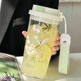 thumbnail image 3 of 600ML Infused Water Bottle With Straw Student Cup Glass Straw Filter, 3 of 8