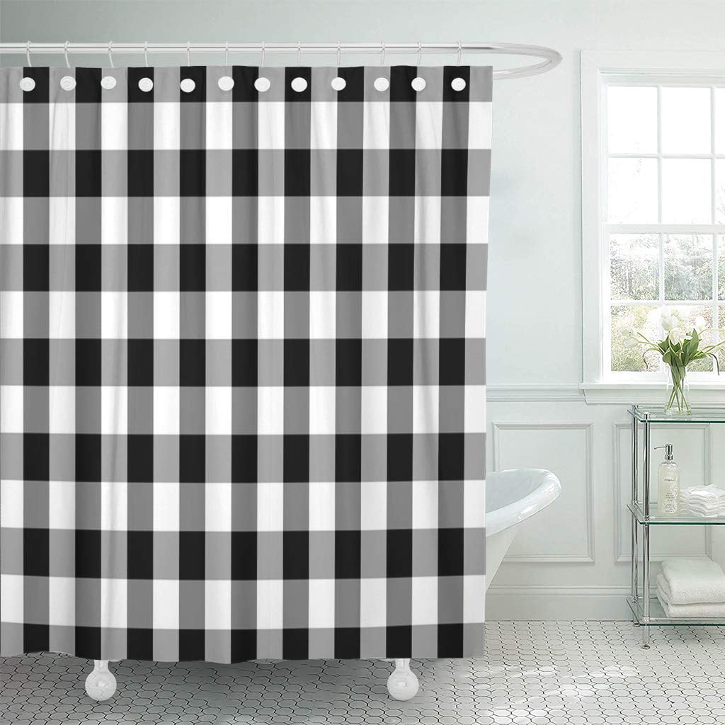 KSADK Black Gingham from Rhombus Squares for Plaid Tablecloths Dresses