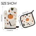 thumbnail image 2 of Yayeee Oven Mitts and Pot Holder Set of 2 Heat Resistant Kitchen Gloves Baking Hot Pad, Hand Drawn Pumpkin, 2 of 5
