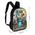thumbnail image 2 of Una Película de Minecraft-theme Backpack, Campus style schoolbag Bookbag with Adjustable Shoulder Straps And Large Zip Compartment, Unisex Travel Bags., 2 of 6