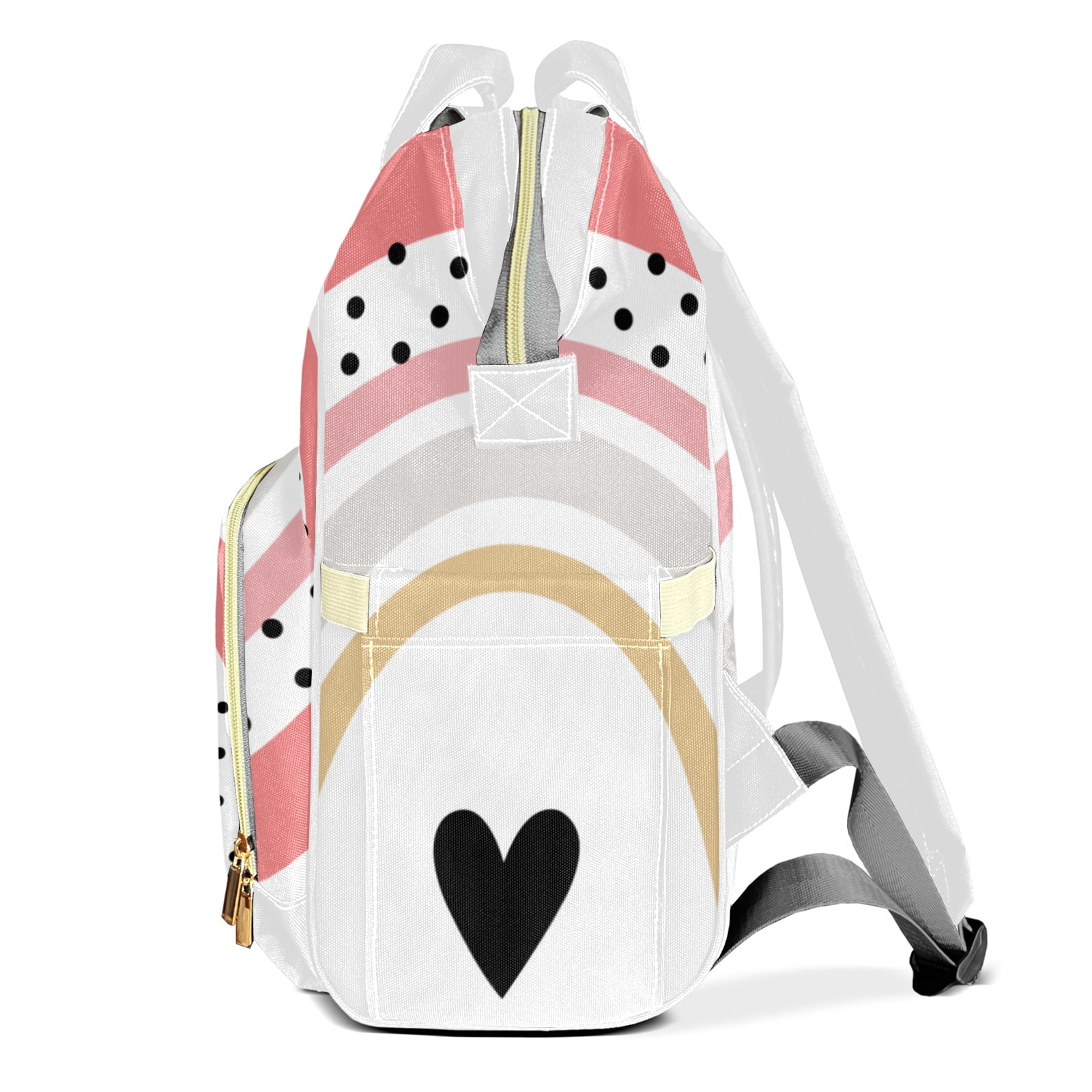 Rainbow Diaper Backpack – Large Capacity, Insulated Baby Bottle Pocket, Multifunctional Mommy Bag for Boys & Girls