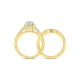 thumbnail image 4 of 10kt Yellow Gold Round Diamond Bridal Wedding Ring Band Set 3/8 Cttw, 4 of 4