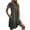 sundresses for women#01Dark Gray, variant on yoeyez Spring Dresses for Women Summer Round Neck Pleated Folding Sundress with Pockets Comfy Loose Solid Dresses Fashion Short Sleeve Summer Sleep Dress Wine,S