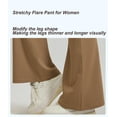 thumbnail image 4 of jinghuiyue Women Leggings High Waist Tummy Control Stretchy Flare Yoga Pants Pleated Side Drawstring Skirted Legging XXL, 4 of 6