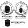 thumbnail image 4 of Magnetic Tumbler Lid, 2-Pack, Fits Yeti, Ozark Trail, Rtic Coffee Tumbler, Magnetic Slider Switch Spill Proof Tumbler Cover (Black & Seafoam), 4 of 5