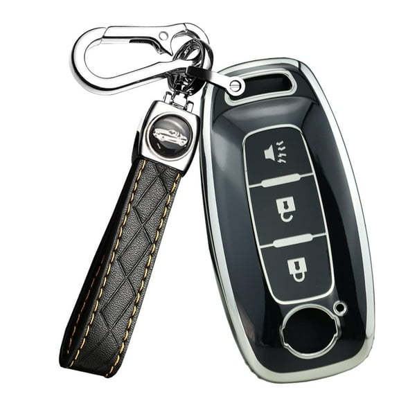 3-button Key Cover Fit for Nissan 2023 Accessories Key Fob Case Soft TPU Key Shell for Pathfinder Kicks X-Trail Rogue