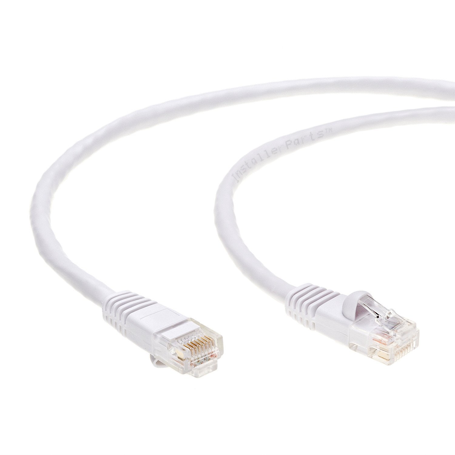 InstallerParts (5 Pack) Ethernet Cable CAT6 Cable UTP Booted 100 FT - White - Professional Series - 10Gigabit/Sec Network / High Speed Internet Cable, 550MHZ - image 3 of 5