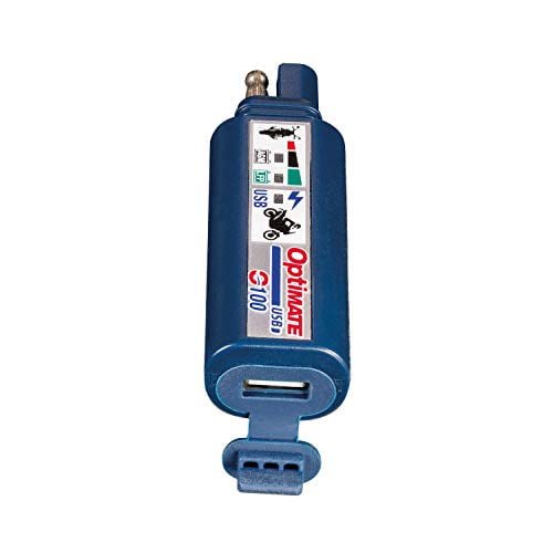 Tecmate OptiMATE USB O-100, Combination 2400mA USB Charger and 3-LED Battery Monitor, With Vehicle Battery Protection