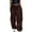 Brown, variant on TSADFHJI Skirts for Women Midi Length Fall Womens Baggy Cargo Pants Streetwear Hop Joggers Sweatpants Drawstring Casual Loose Wide Leg Trousers S Green