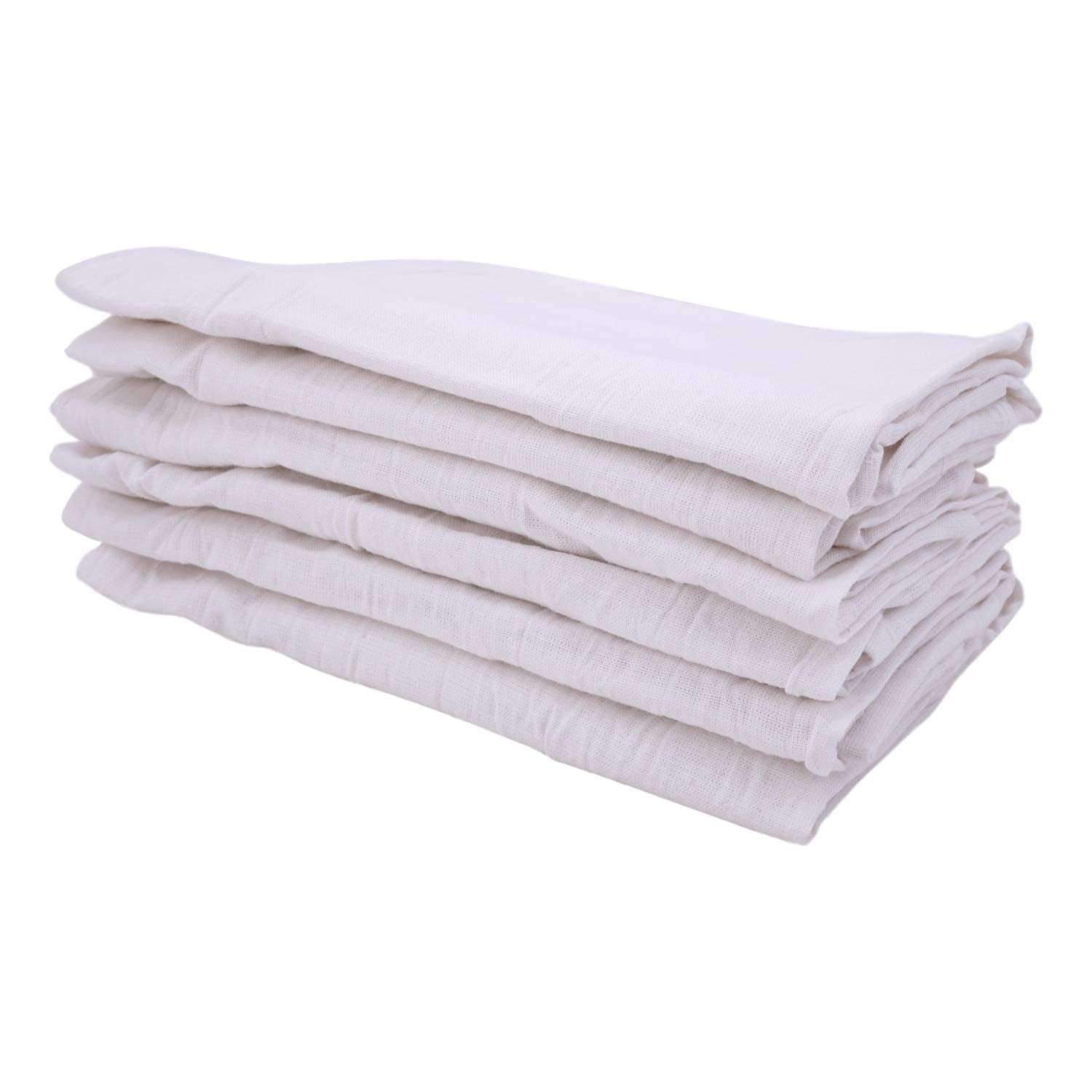 Cotton Kitchen Napkin Flour Sack Towel in White, 32 inch x 20 inch, Set