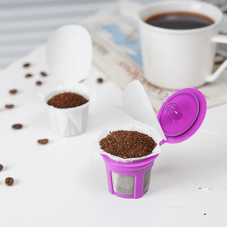 

Xigeapg Coffee Filter Paper Cup Food Grade Filter Paper Holder Coffee Machine Paper Filter Capsule Leaky Bottom K Cup with Cover