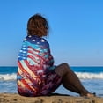 thumbnail image 3 of Independence Day Of The United States Flag Beach Towel, Microfiber Beach TowelsAbsorbent, Compact, Beach Blanket, Lightweight Towel for The Swimming, 3 of 7