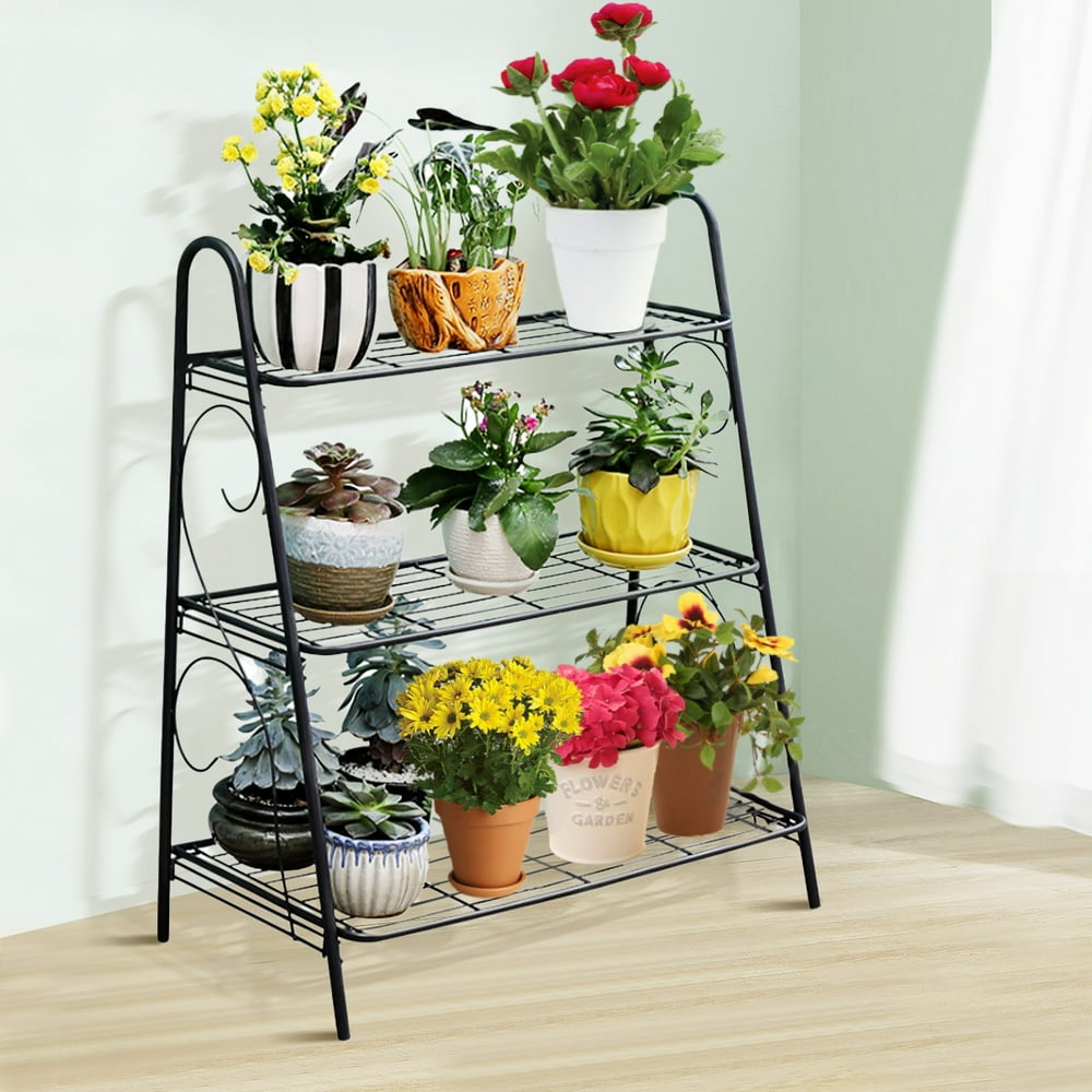 3 Tier Indoor Outdoor Home Decor Metal Flower Stand
