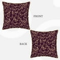 thumbnail image 3 of Fotbe Beautiful Purple Butterflies Pattern Velvet Decorative Throw Pillow Covers with Elegant Piping, Soft Plush Cushion Cover for Sofa, Bed, Car, Office-16"x16", 3 of 8