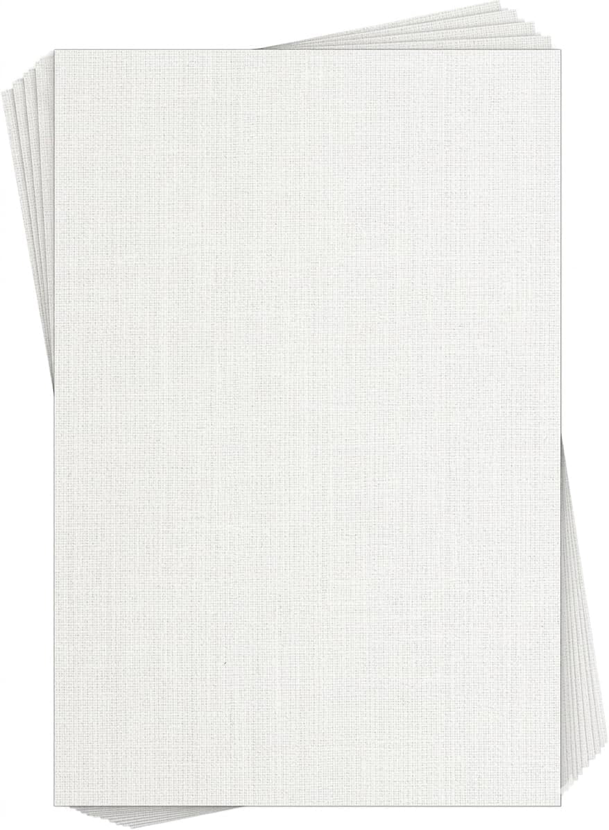 Reskid Premium Linen Textured Cardstock – Thick Heavyweight White 130lb Cover (350 GSM) – 100 Sheets – World-Class Elegance for Invitations, Menus, and Professional DIY Projects (5.5x8.5, Inches)