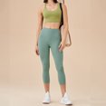 thumbnail image 4 of Sevpuikl Women's high waist capri leggings Tummy Control Butt Lifting Soft Elastic for Yoga Running Cycling Fitness(blue,S), 4 of 7