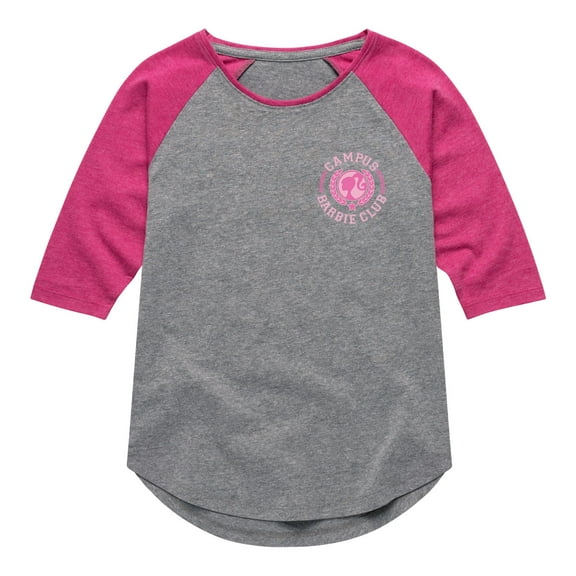 Barbie - Campus Club - Toddler & Youth Girls Raglan Graphic T-Shirt