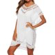 thumbnail image 1 of Vestido de playa con encaje, crochet hueco, cubierta para mujer, traje de baño, traje de baño, blanco Advancent AP002503-02, 1 of 6