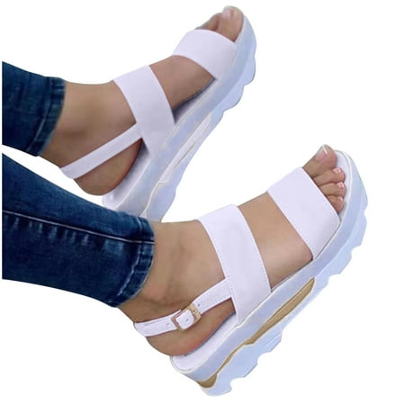 

Summer Ladies Women Flat Thick Soled Shoes Fashion Casual Beach Sandals