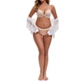 thumbnail image 2 of INSPIRE CHIC Women's Maternity Full Coverage Briefs Plus Size High Waisted Elasticity Invisible Panties L Pink, 2 of 4